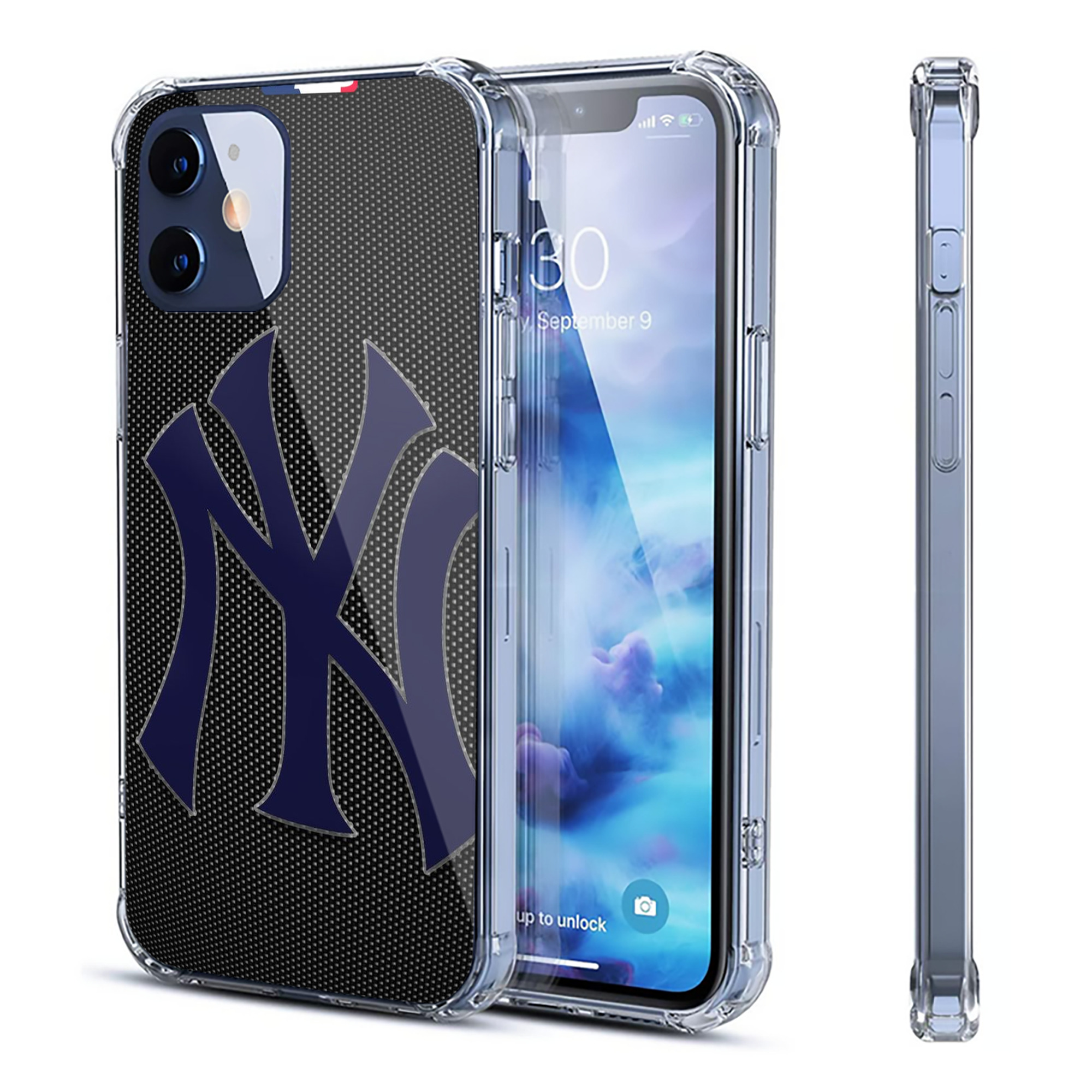 New York Yankees 166 Clear IPhone 12 Case – Soft TPU With UV Print – Enhanced Drop Protection, Precise Fit, Anti-Fingerprint, Customizable Design, Scratch-Resistant, Yellow-Resistant